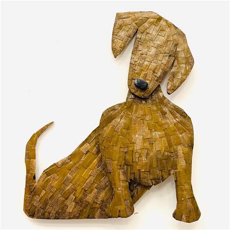 3D Sitting Hot Dog Pup Wall Sculpture by Robin Cooper | Dare/Sandpiper ...