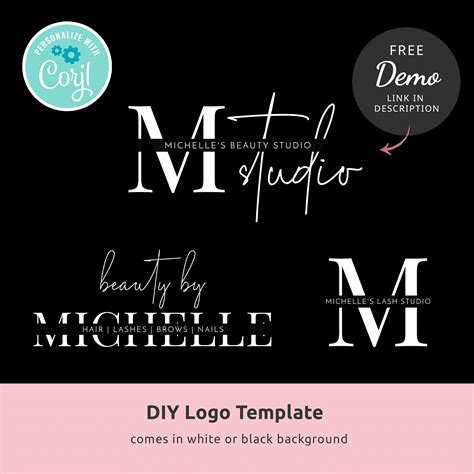 Beauty Logo Template - Minimalist Design - Black & White DIY Branding