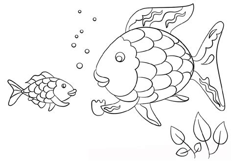 Rainbow Fish Scale Coloring Printable | Educative Printable | Ocean ...