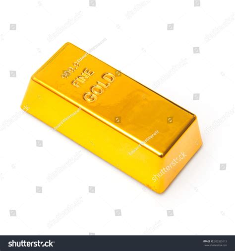 Gold Bar Ingot Isolated On White Stock Photo 203325115 | Shutterstock