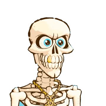 Skeleton Thumbs Up Sticker - Skeleton Thumbs up Smiling - Discover ...