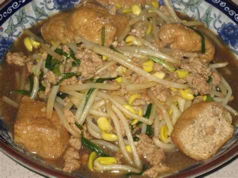 Belly Good Cooking: Stir Fry Taugeh With Tofu Pok