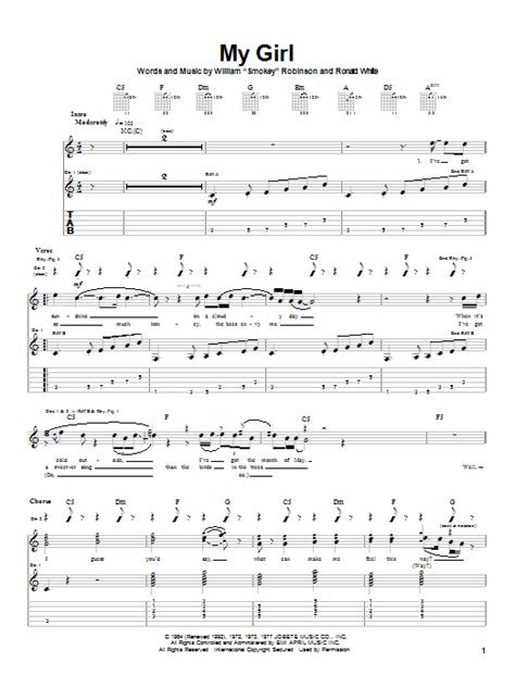 My Girl by The Temptations - Guitar Tab - Guitar Instructor