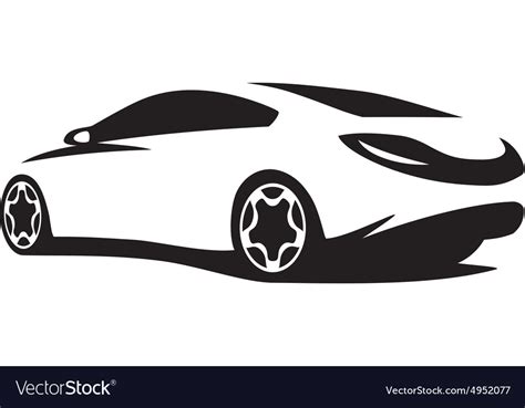 Silhouette car tuning Royalty Free Vector Image