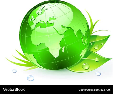 Green planet earth Royalty Free Vector Image - VectorStock