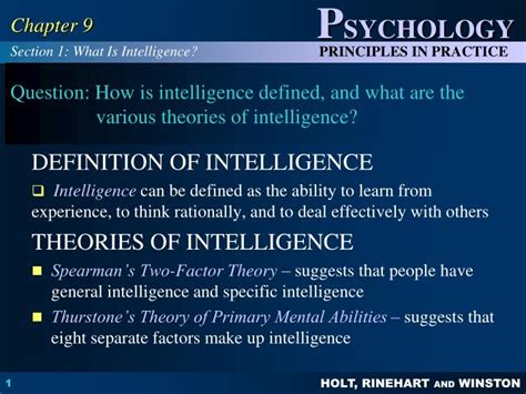 PPT - Question: How is intelligence defined, and what are the various ...