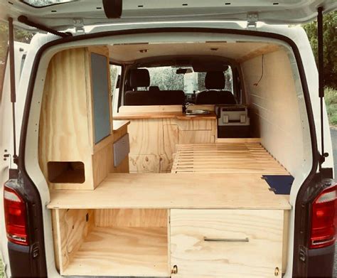 Camper Idea T6 | Minivan camper conversion, Van conversion interior ...