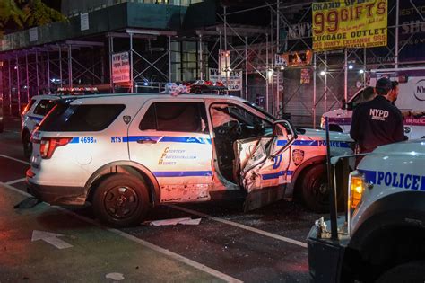 Driver T-bones NYPD squad car at Manhattan intersection: cops