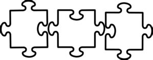 Black And White Jigsaw Clip Art at Clker.com - vector clip art online ...