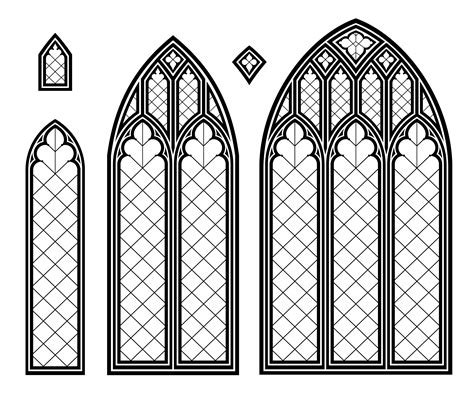 Gothic Window Set Templates. Cathedral Window Files. All Formats Pdf ...