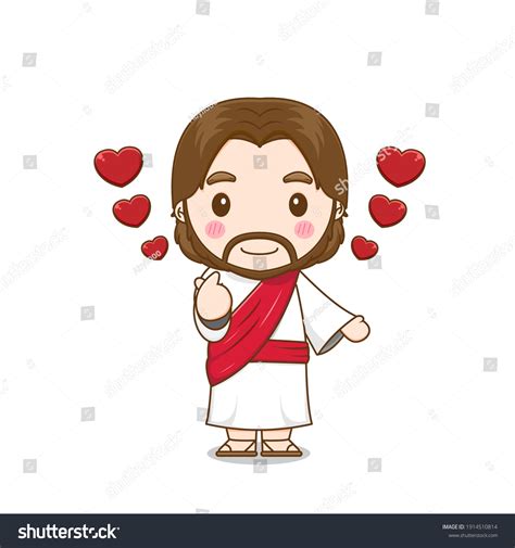 Jesus Christ Posing Love Finger Vector Stock Vector (Royalty Free ...