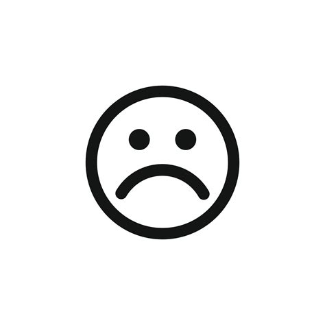 Sad face emoticon icon vector 13354384 Vector Art at Vecteezy