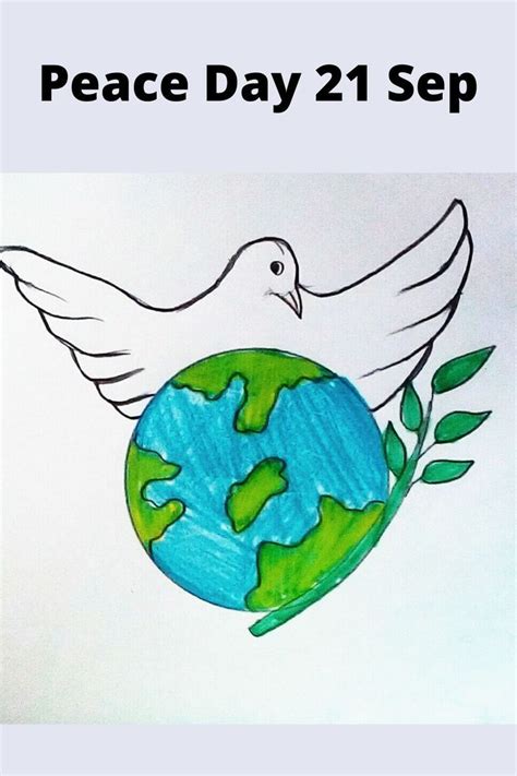 World Peace Day Drawing Easy | Peace On Earth Drawing | International ...