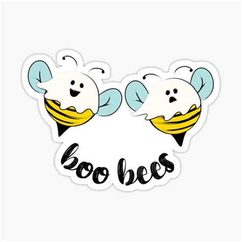 "Boo Bees Boobies" Sticker by FancyHatPenguin | Redbubble