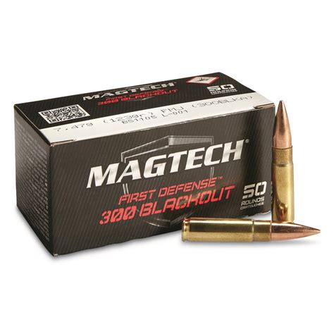 Magtech, .300 AAC Blackout, 123 Grain, FMJ, 50 Rounds - 665647, .300 ...