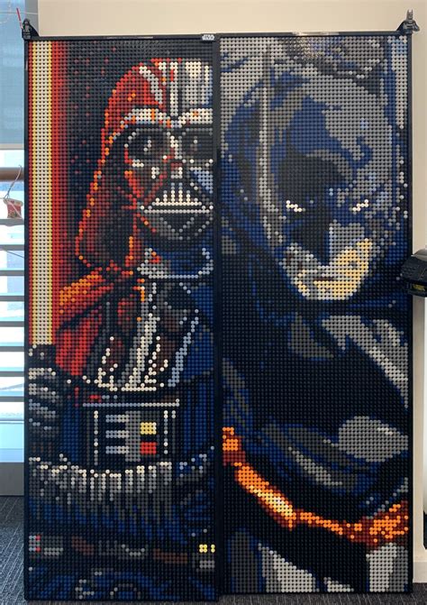 LEGO ART 31200 Darth Vader & MOC Batman | Pixel art pattern, Star wars ...