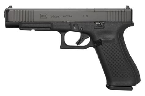 Glock 34 MOS Gen 5 9mm Full-Size Pistol with Front Serrations (10-Round ...