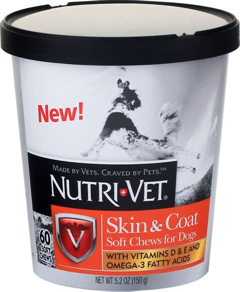 NUTRI-VET Skin & Coat with Vitamins & Omega 3 Fatty Acids Dog Soft ...