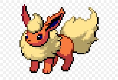 Flareon Pixel Art Sprite, PNG, 650x560px, 8bit Color, Flareon ...