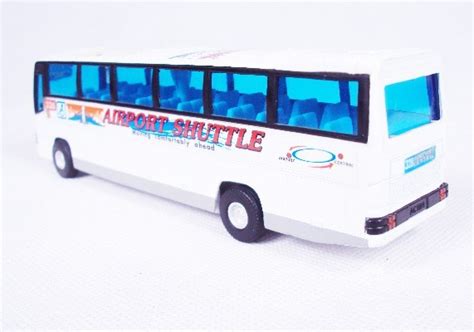 Pull-Back Function Kids White Airport Shuttle Tour Bus Toy [NB8T024 ...