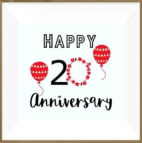 Happy 20th Anniversary SVG files SVG design Svg files for | Etsy