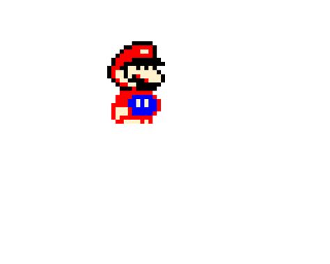 Mario from super mario world for nes pixel art