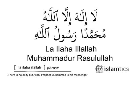 La Ilaha Illallah Muhammadur Rasulullah in Arabic, Meaning ...