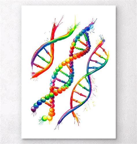 DNA structure - Watercolor splash in 2020 | Dna art, Unique art prints ...