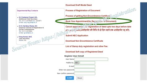 Bihar Land Property Registration at biharregd.bihar.gov.in