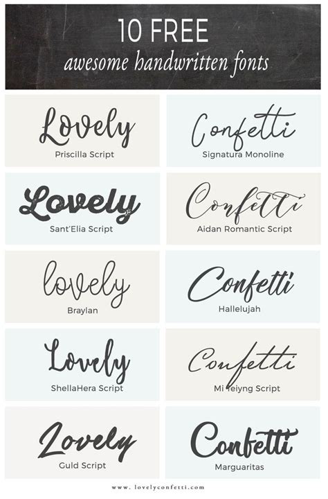 10 free awesome handwritten fonts | Handwritten fonts, Free handwritten ...