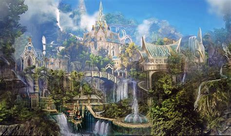 Elven Town by https://www.deviantart.com/nneila on @DeviantArt ...