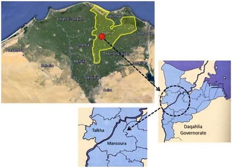 Map location of Mansoura City, Egypt. Source: www.egypt-gbc.org ...