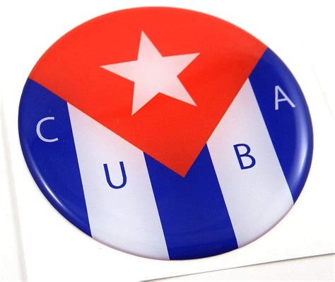 Cuba Cuban Flag Round Domed Decal Emblem Car Bike Sticker 2.44" – Car ...