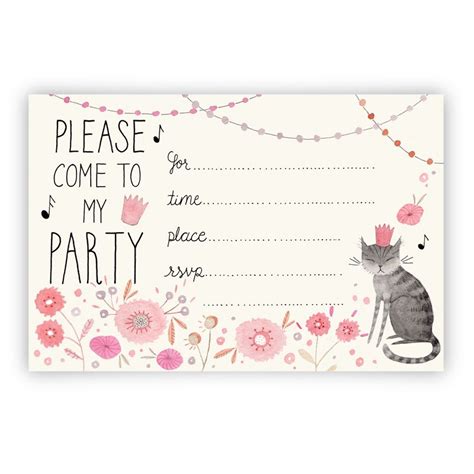 Kitty Party Invitation printable download | Cat birthday party ...