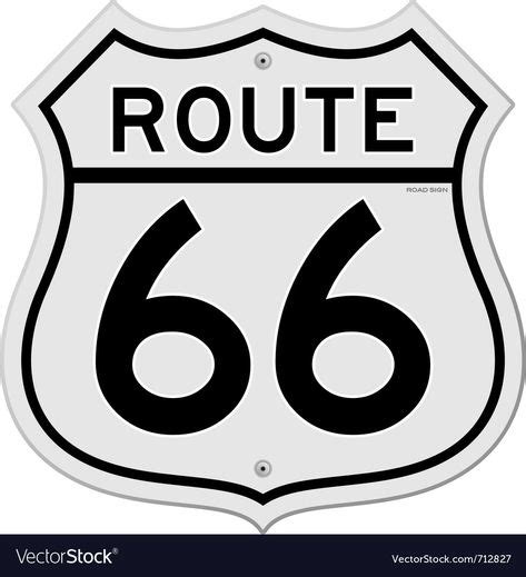 Route 66 sign vector image on (con imágenes)