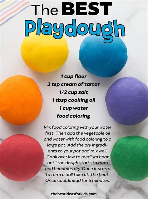 The BEST Playdough Recipe - KidsStuff - This easy playdough recipe ...