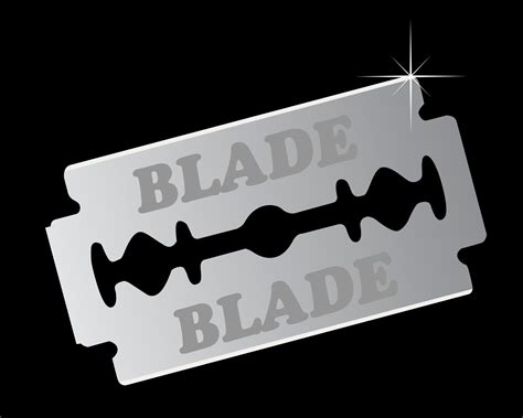 razor blade on a black background 7724993 Vector Art at Vecteezy