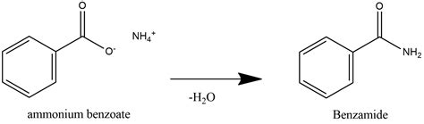 What is the action of ammonia $N{{H}_{3}}$ on benzoic acid? Write ...