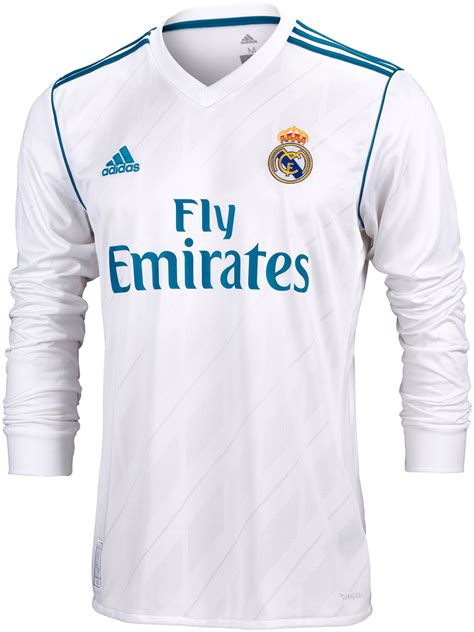 2017/18 adidas Real Madrid L/S Home Jerseys