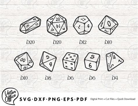 Bundle: Dnd Dice SVG Dungeons and Dragons Svg D20 Dice Dice - Etsy Canada