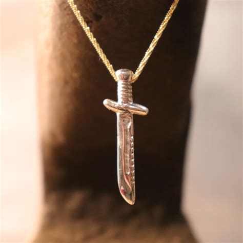 Silver Knife Pendant Necklace • Rocks & Metals