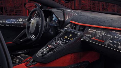 2021 Lamborghini Aventador S by Yohji Yamamoto 5K Interior Wallpaper ...