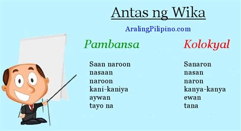 Mga Halimbawa Ng Antas Ng Wika Pambansa