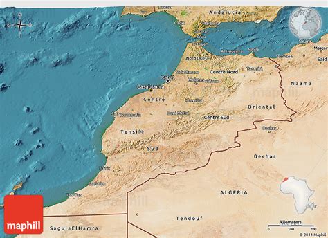 Mappa Marocco Satellite : Maroc Carte et Image Satellite - Learco Pritte