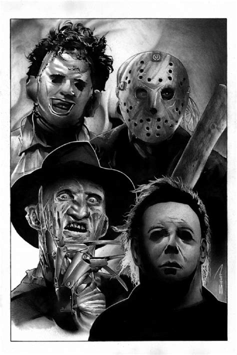 Horror Icons Comic Art | Horror movie tattoos, Horror icons, Horror ...