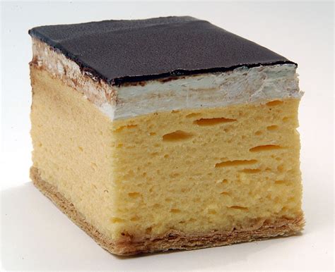 Zagrebačka kremšnita - a vanilla and custard cream cake dessert - has a ...