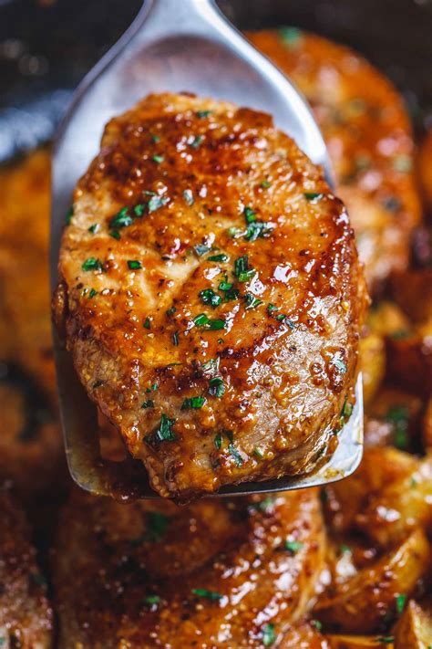 Honey Mustard Pork Chops Recipe with Potatoes – Best Pork Chops Recipe ...