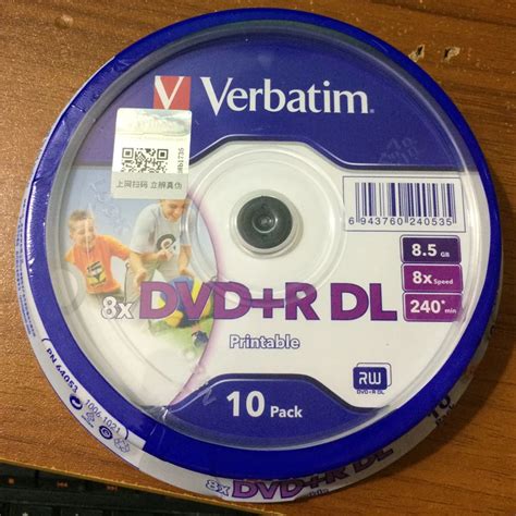 Wholesale Verbatim Printable DVD discs 8X DVD+R DL, 10pcs= a lot = a ...