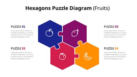 4 Pieces Jigsaw Puzzle Design Diagram Animation Templates