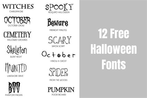 12 Free Halloween Fonts